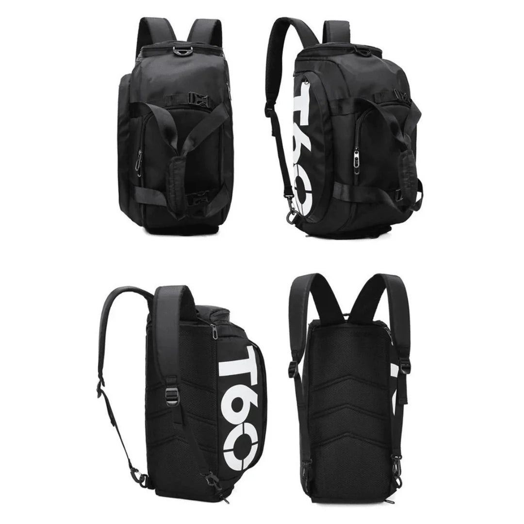 2-in-1 Gym Duffle Bag with Backpack Straps