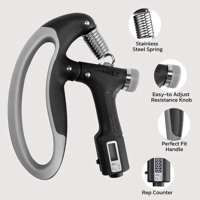 Adjustable handgrip with counter 10-100kg