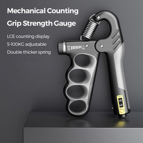 Hand grip strengthener with counter adjustable 5-100kgs