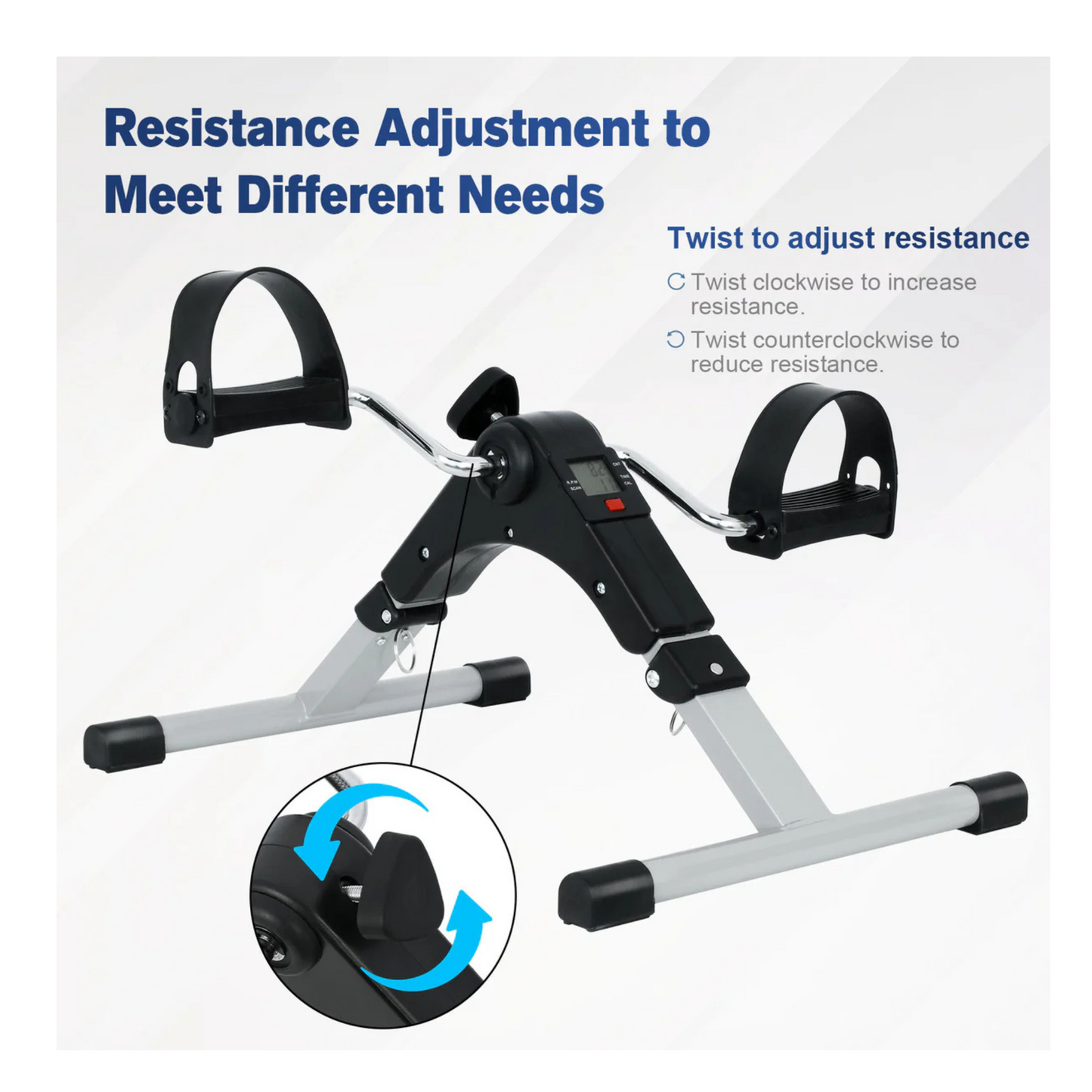 Adjustable mini pedal exerciser