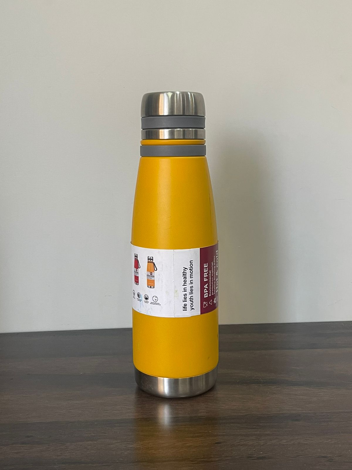 Water bottle Hot and Cold 6065 (yellow)