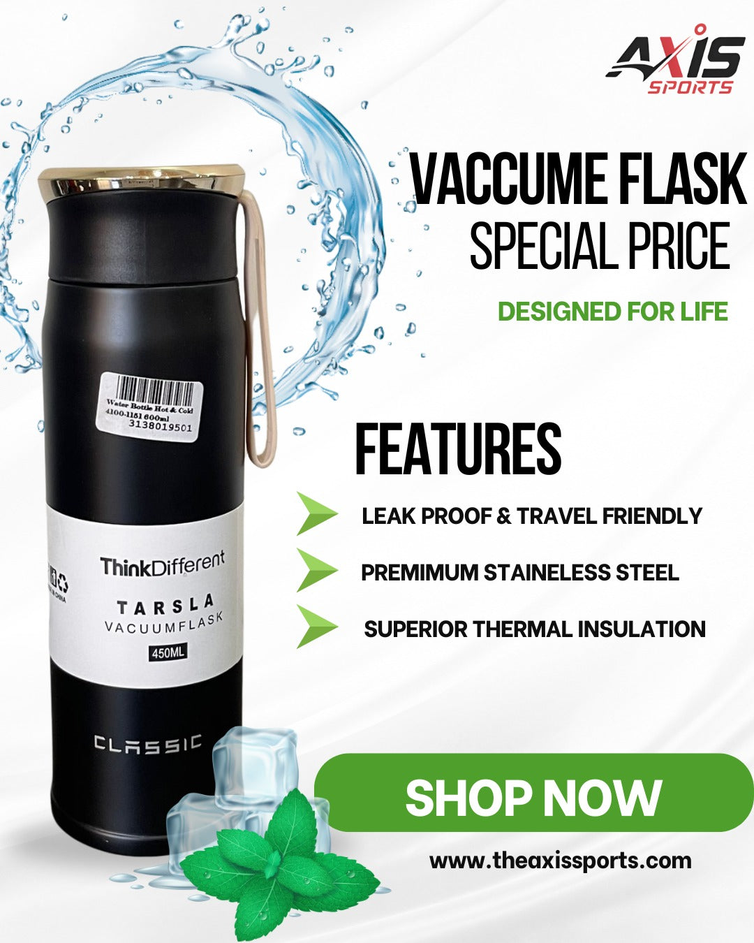 Water bottle hot and cold 600 ml (4100-1151)
