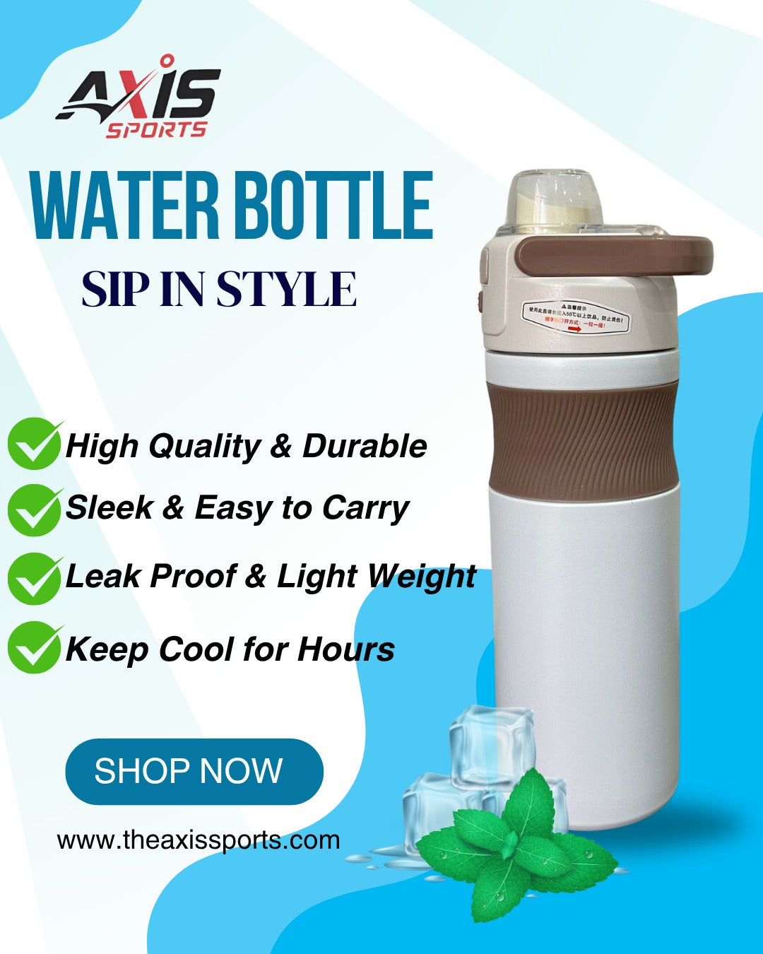 Water bottle Hot and cold Fashion (600ml)