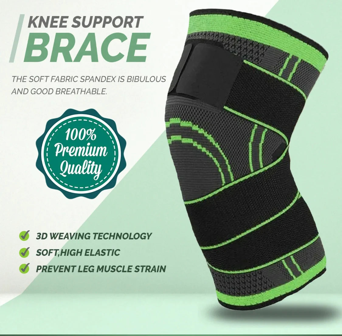 Knee support brace with straps (1 piece)