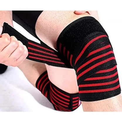 Weight lifting knee wraps 2 piece