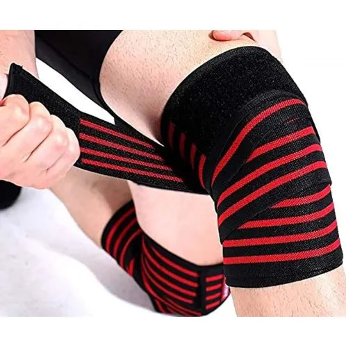 Weight lifting knee wraps 2 piece