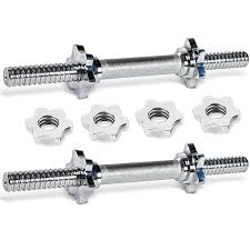 Dumbell rod for adjustable plates
